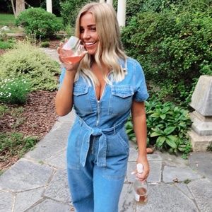 Kittenish Denim Jumpsuit